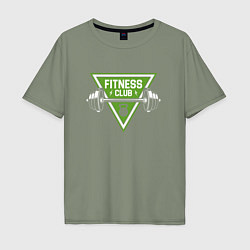 Футболка оверсайз мужская Fitness club, цвет: авокадо