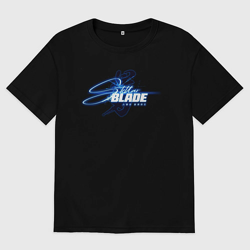 Мужская футболка оверсайз Stellar blade logo / Черный – фото 1