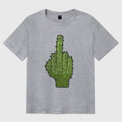 Мужская футболка оверсайз Cactus fuck