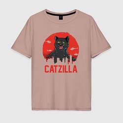 Футболка оверсайз мужская Catzilla, цвет: пыльно-розовый