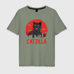 Мужская футболка оверсайз Catzilla