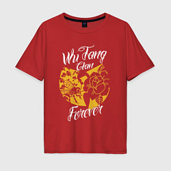 Футболка оверсайз мужская Wu tang clan forever, цвет: красный