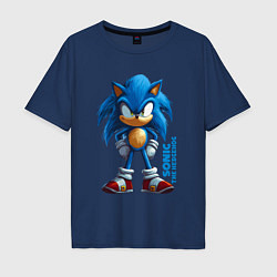 Мужская футболка оверсайз Sonic - poster style