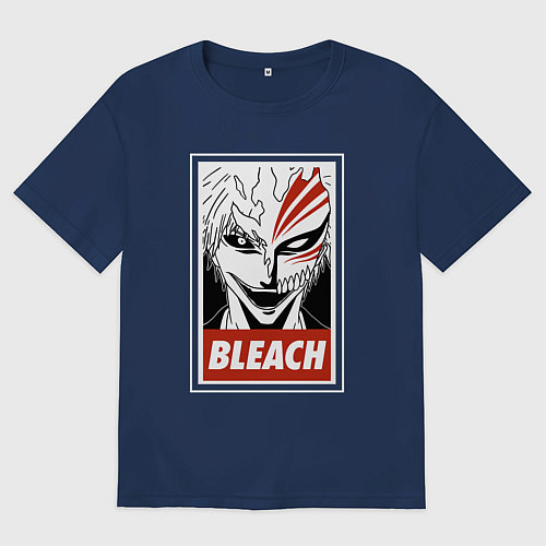 Мужская футболка оверсайз Пустой Ичиго / Тёмно-синий – фото 1