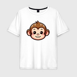 Мужская футболка оверсайз Мордочка обезьяны