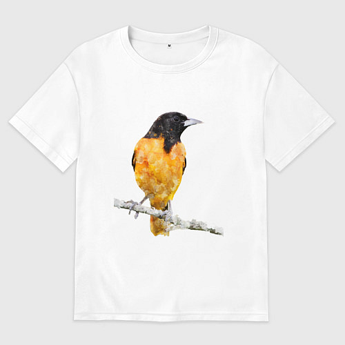 Мужская футболка оверсайз Иволга / Белый – фото 1