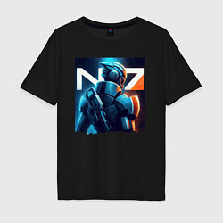 Мужская футболка оверсайз Mass Effect - character ai art
