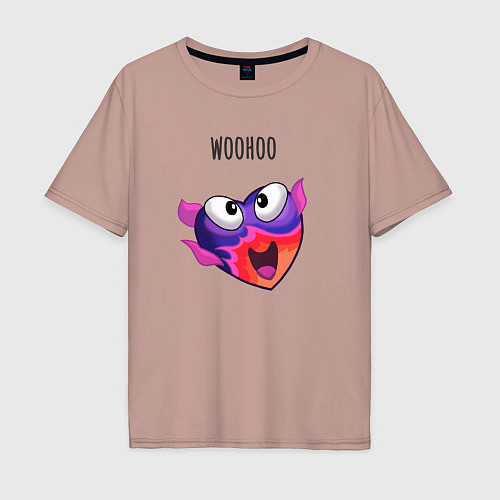 Мужская футболка оверсайз The sims woohoo / Пыльно-розовый – фото 1