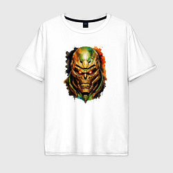 Мужская футболка оверсайз Doom slayer skull
