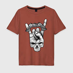 Мужская футболка оверсайз Metallica hand