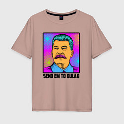Мужская футболка оверсайз Send em to gulag
