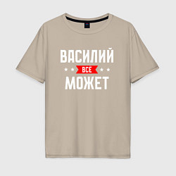 Мужская футболка оверсайз Василий всё может