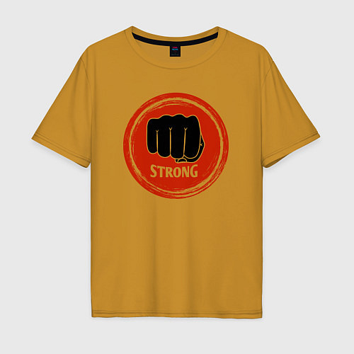 Мужская футболка оверсайз MMA strong / Горчичный – фото 1