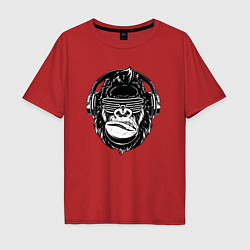 Мужская футболка оверсайз Music gorilla