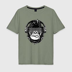 Мужская футболка оверсайз Music gorilla