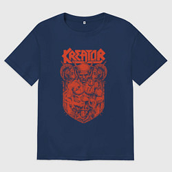 Мужская футболка оверсайз Kreator Demonic Future Red