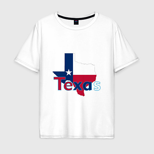 Мужская футболка оверсайз Texas / Белый – фото 1