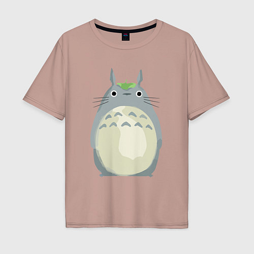 Мужская футболка оверсайз Neighbor Totoro / Пыльно-розовый – фото 1