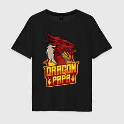 Мужская футболка оверсайз Dragon papa