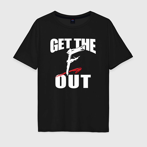 Мужская футболка оверсайз Wwe Get the F Out / Черный – фото 1