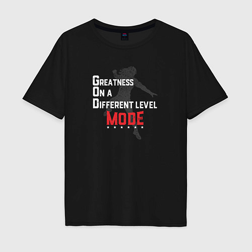 Мужская футболка оверсайз WWE Roman Reigns GOD Mode / Черный – фото 1