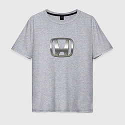 Мужская футболка оверсайз Honda logo auto grey