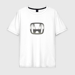 Мужская футболка оверсайз Honda logo auto grey