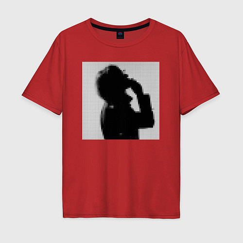 Мужская футболка оверсайз Phrequency / Красный – фото 1