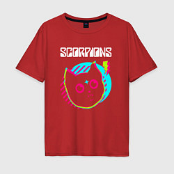Мужская футболка оверсайз Scorpions rock star cat