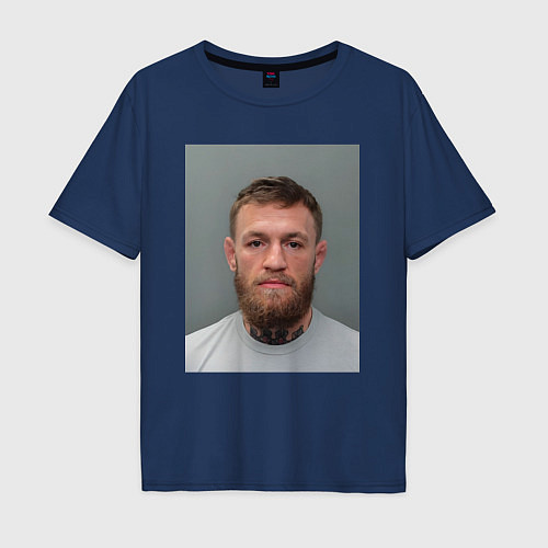 Мужская футболка оверсайз Conor McGregor magshot / Тёмно-синий – фото 1