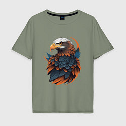 Мужская футболка оверсайз Белоголовый орлан