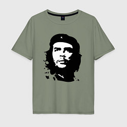Мужская футболка оверсайз Черно-белый силуэт Че Гевара