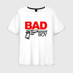 Мужская футболка оверсайз Bad boy with gun