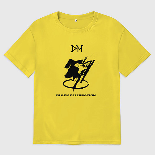 Мужская футболка оверсайз Depeche Mode - black celebration box / Желтый – фото 1