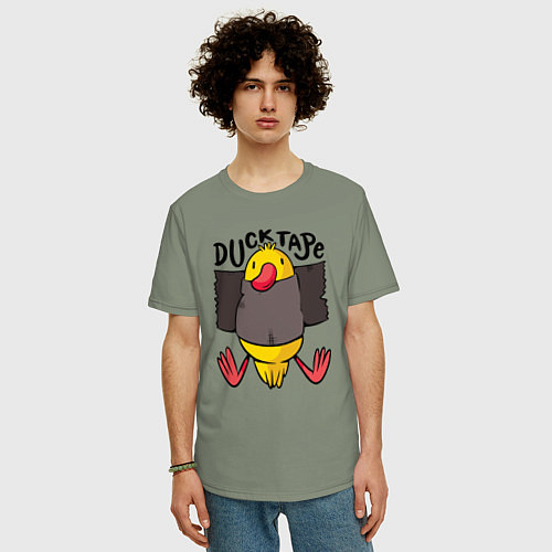 Мужская футболка оверсайз Duck tape / Авокадо – фото 3