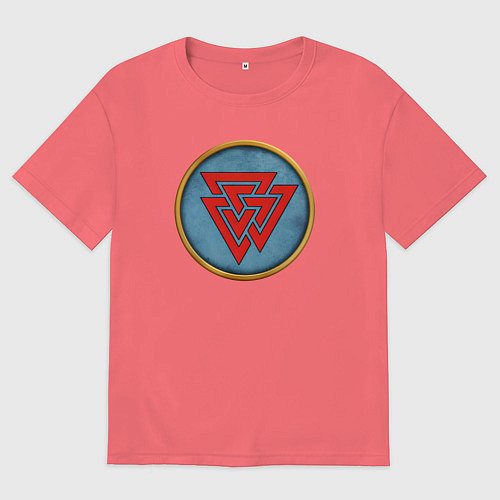 Мужская футболка оверсайз Алеманны Rome: Total War валькнут / Коралловый – фото 1