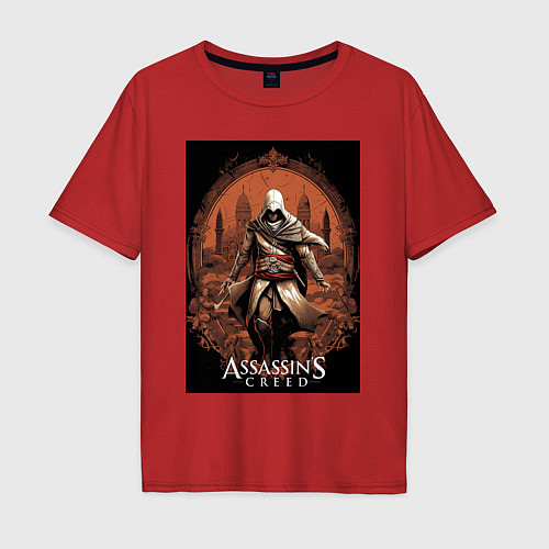 Мужская футболка оверсайз Assassins creed древний Рим / Красный – фото 1