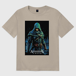 Мужская футболка оверсайз Assassins creed в капюшоне