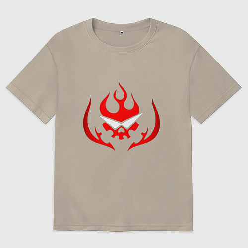 Мужская футболка оверсайз Гуррен-Лаганн Бригада Гуррен / Миндальный – фото 1