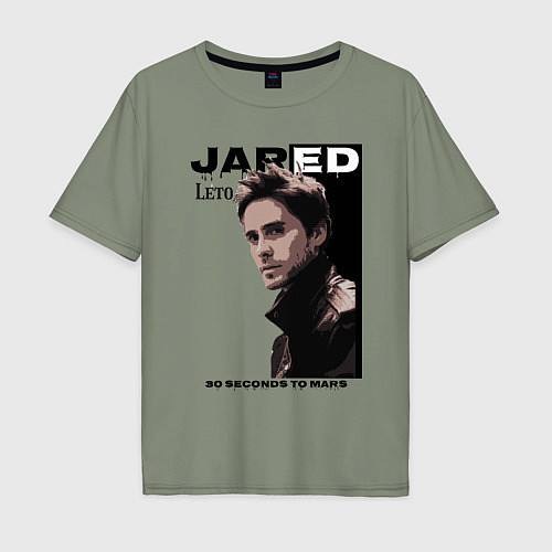 Мужская футболка оверсайз Jared Joseph Leto 30 Seconds To Mars / Авокадо – фото 1
