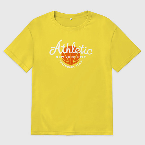 Мужская футболка оверсайз Athletic basketball / Желтый – фото 1