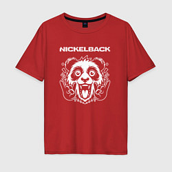 Мужская футболка оверсайз Nickelback rock panda