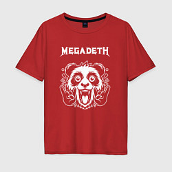 Мужская футболка оверсайз Megadeth rock panda