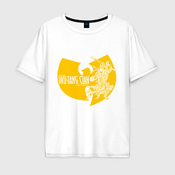 Мужская футболка оверсайз Wu shaolin logo