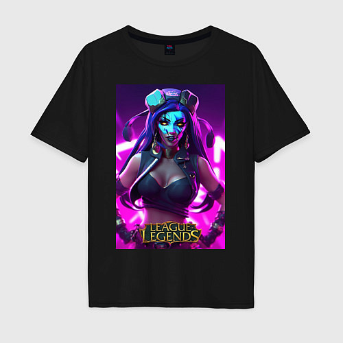 Мужская футболка оверсайз League of Legends Akali Kda / Черный – фото 1