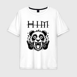 Мужская футболка оверсайз HIM - rock panda