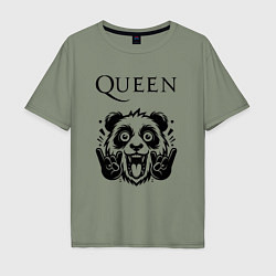 Мужская футболка оверсайз Queen - rock panda