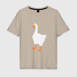 Мужская футболка оверсайз Untitled goose game honk