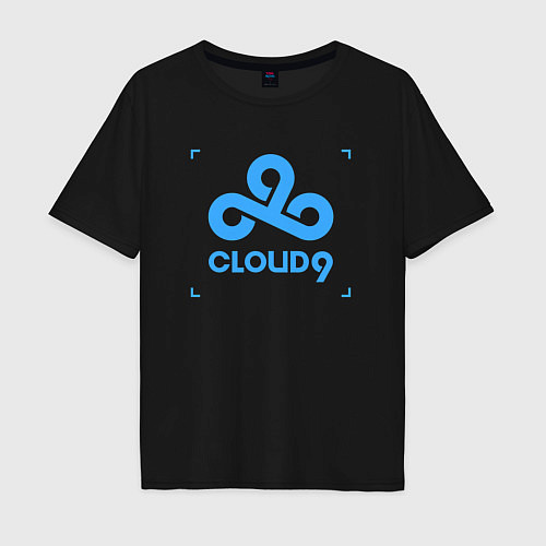 Мужская футболка оверсайз Cloud9 - tecnic blue / Черный – фото 1