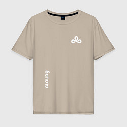 Мужская футболка оверсайз Cloud9 - white logo